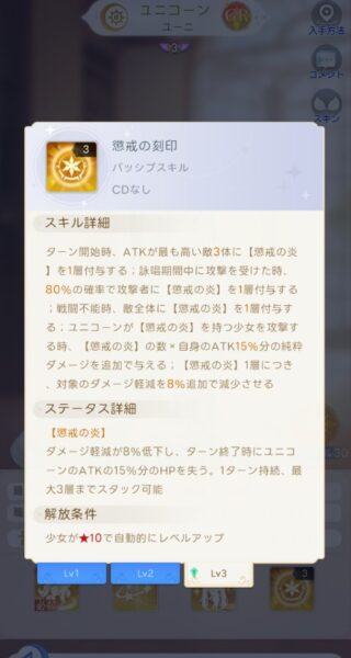 ヤバ少女　ユーニ　スキル